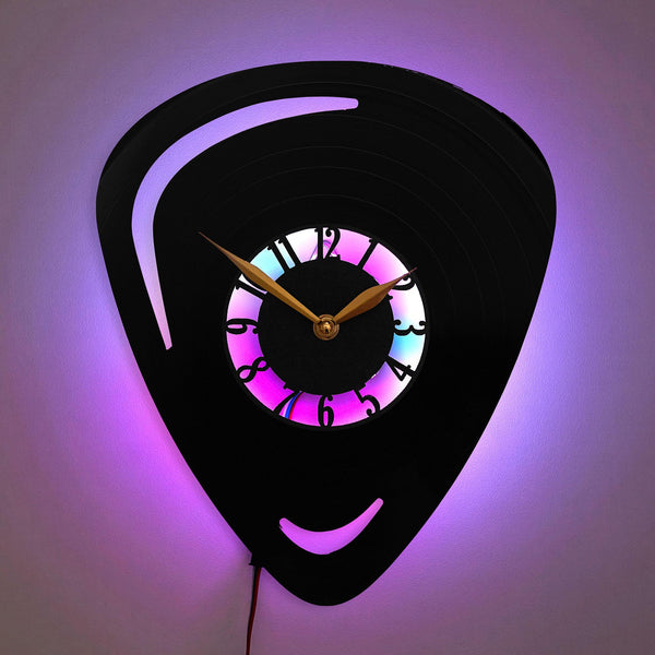 Electric Guitar Wall Clock, Electric Guitar Gift, Electric Guitar Decor, Guitar Pick Clock, Music Decor, Guitarist Gift, Unique Clock Design, Guitar Pick