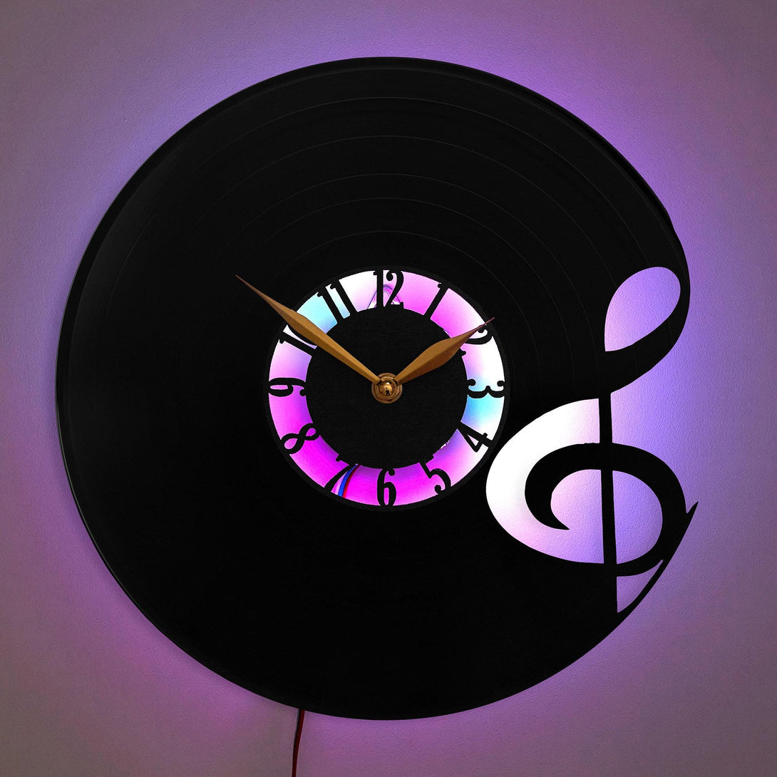 Music Clock, Music Note Clock, Treble Clef Wall Clock, Music Decor Clock, Music Lover Gift, Minimalist Music Clock, Music Studio Decor, Treble Clef