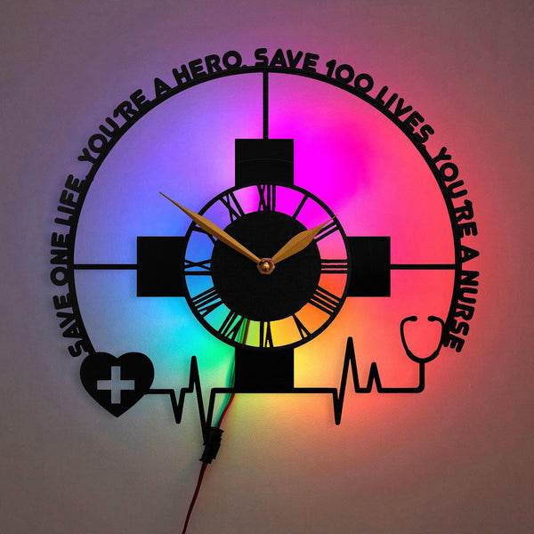 Nurse Clock, Medic Clock, Doctor Clock, Healthcare Decor, Nurse Gift, Inspirational Clock, Hospital Decor, Nurse Appreciation Gift, Nurse, Doctor