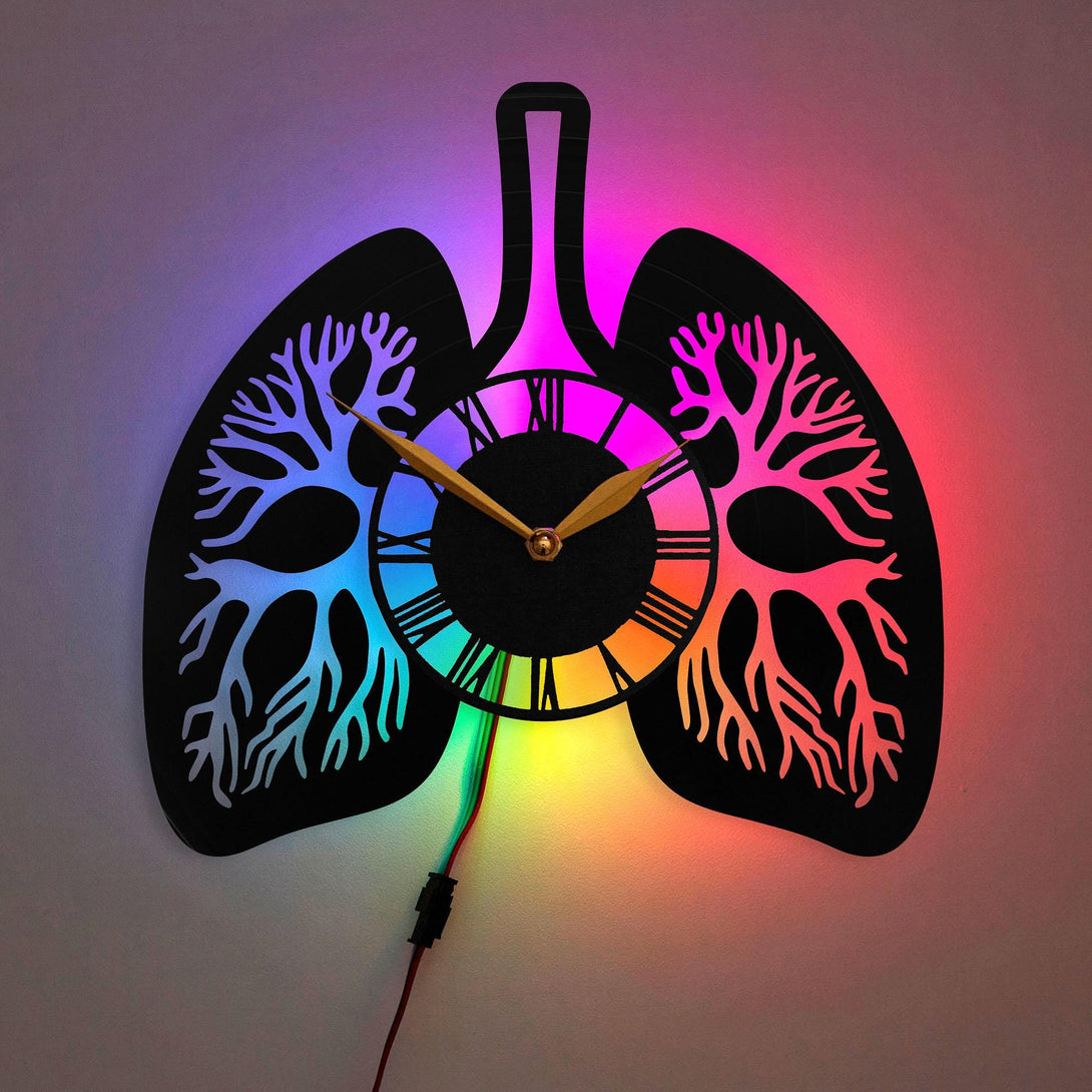 Doctor Clock, Medic Clock, Lung Clock, Anatomical Clock, Doctor Gift Idea, Healthcare Decor, Doctor, Medic, Lung