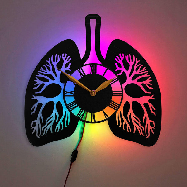 Doctor Clock, Medic Clock, Lung Clock, Anatomical Clock, Doctor Gift Idea, Healthcare Decor, Doctor, Medic, Lung