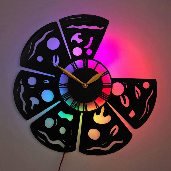 Italy Pizza Wall Clock, Italy Pizza Decor, Pizza Lover Decor, Italy Lover Decor, Kitchen Clock, Pizza, Italy