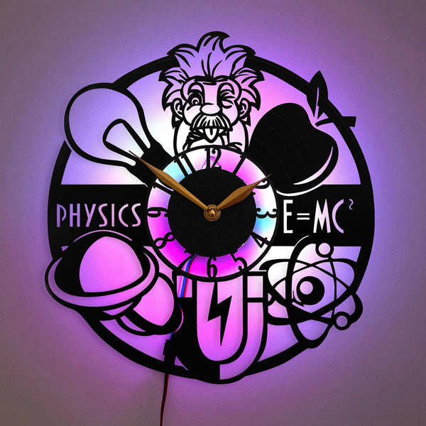 Einstein Clock, Einstein Gift, Physics Wall Clock, Science Clock, Geeky Wall Clock, Teacher Gift, Educational Clock, STEM Decor
