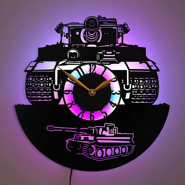 Tank Clock, Military Tank Wall Clock, Army Decor, Military Decor, War History Decor, Soldier Gift, Tiger Tank