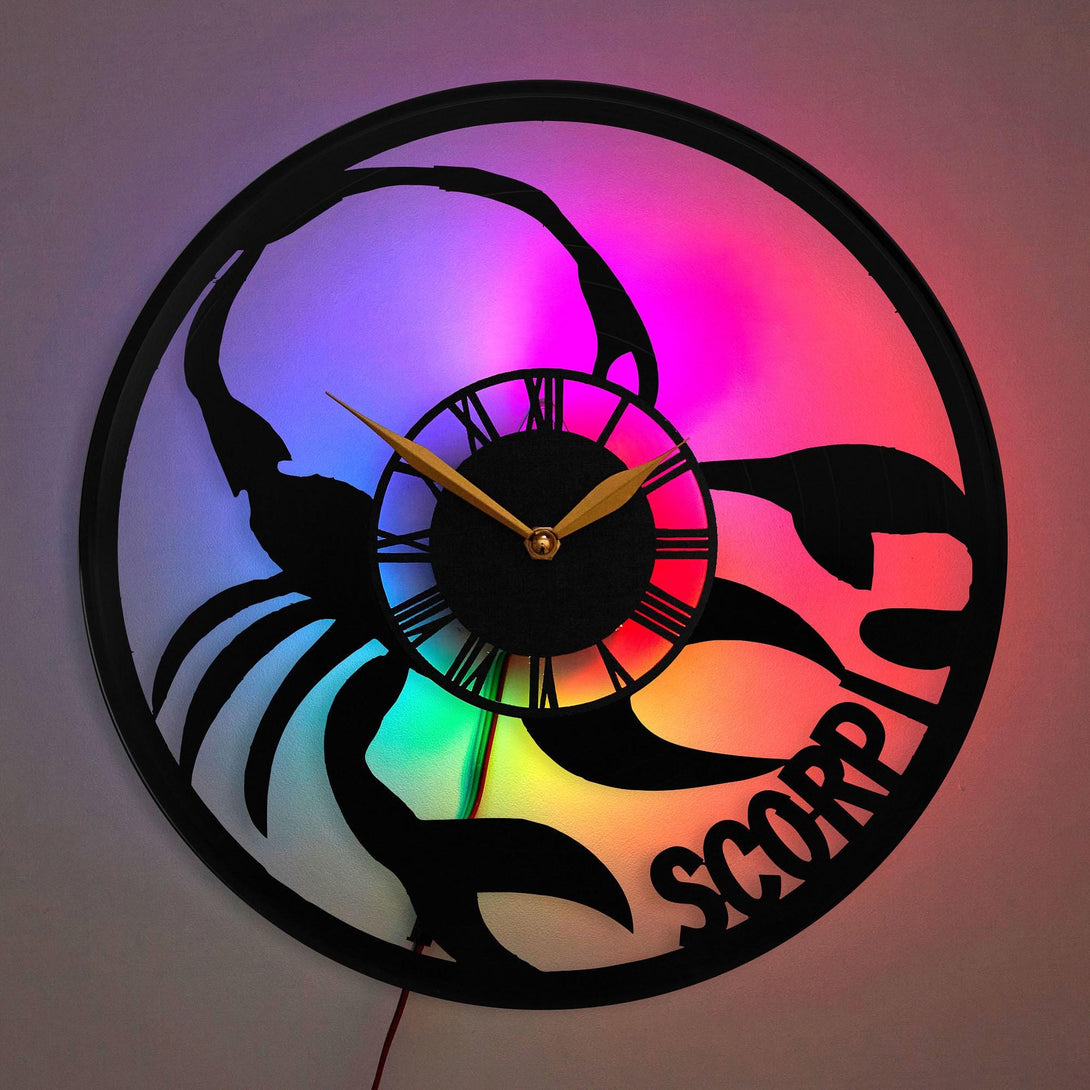 Scorpio Wall Clock, Scorpion Clock, Zodiac Clock, Astrology Decor, Astrology Clock, Scorpio, Scorpion