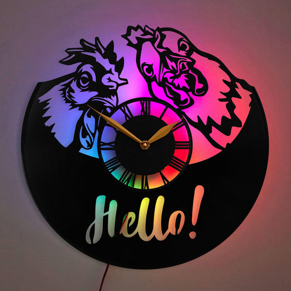 Rooster Clock For Kitchen Wall, Rooster Clock, Chicken Clock, Funny Clock, Hello Clock, Rooster, Chicken