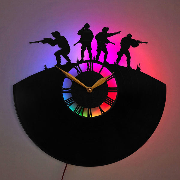 Military Wall Clock, Soldier Decor, Army Wall Art, Soldier Silhouette Clock, Military, Soldier