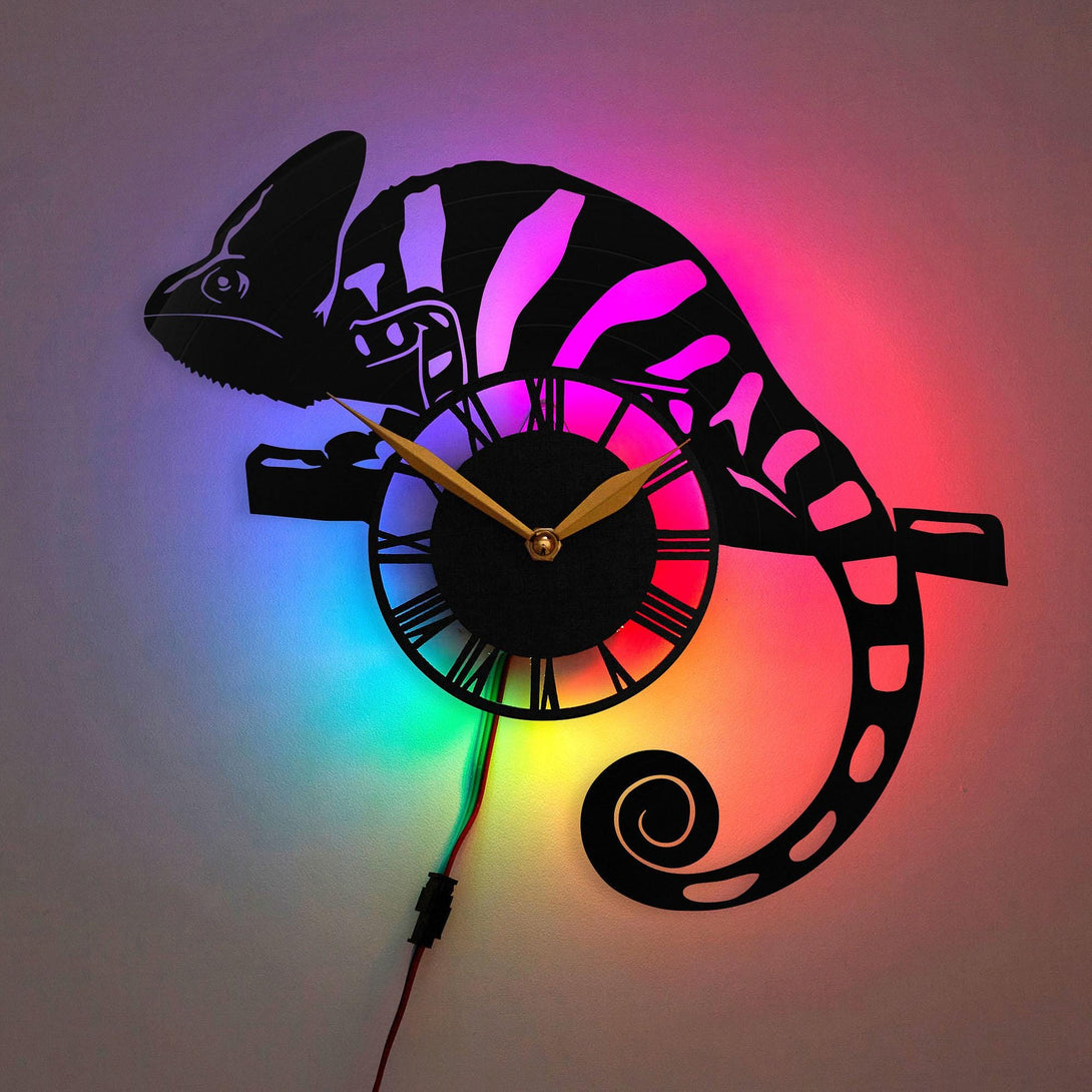 Lizard Clock, Chameleon Wall Clock, Animal Wall Clock, Creative Clock, Lizard, Chameleon