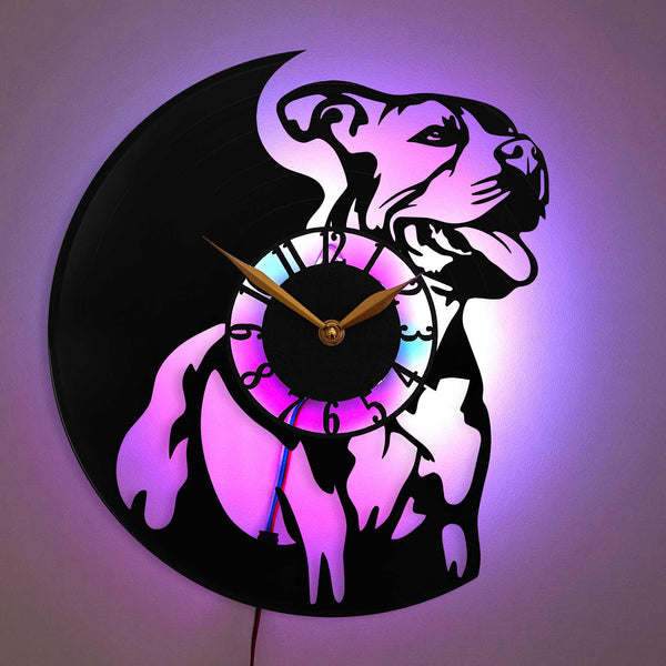 Bullterrier clock, Dog Wall Clock, Pit Bull Decor Clock, Pet Lover Decor, Animal Themed Wall Decor, Bullterrier