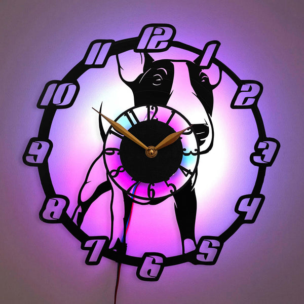 Bullterrier wall clock, Dog Wall Clock, Pet Lover Decor Clock, Personalized Dog Clock, Dog Breed Decor Clock, Bullterrier