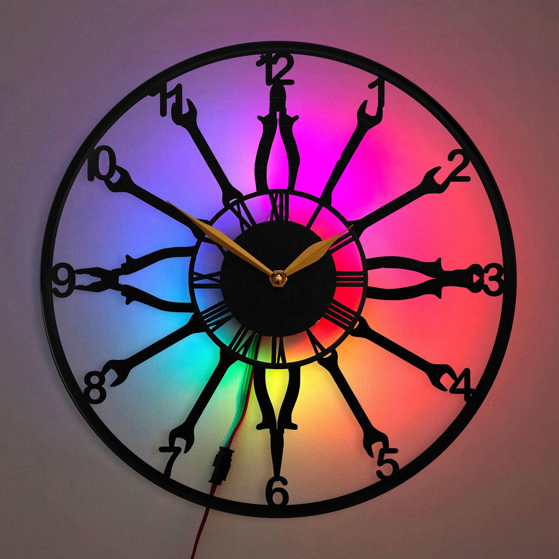 Mechanical Tools Clock, Mechanical Tools Gift, Mechanic Wall Decor, Handyman Gift, Clock for Mechanics, Mechanical Tools