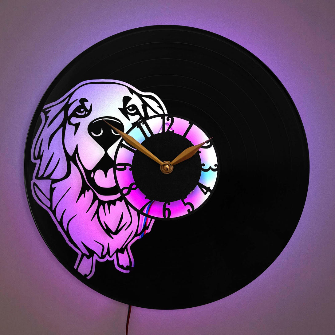 Golden retriever wall clock, Dog Lover Gift Clock, Pet Decor Clock, Pet Design
