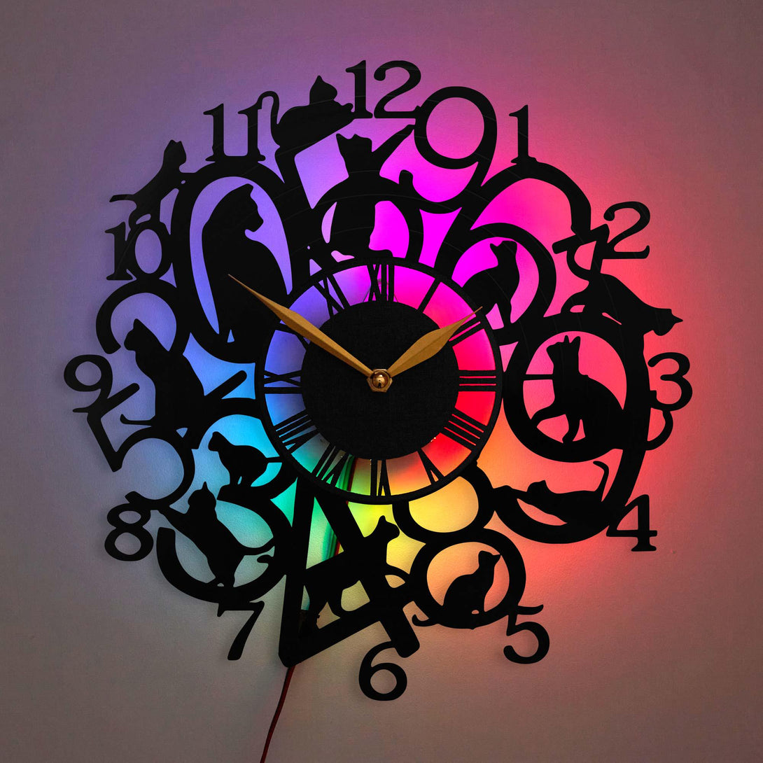 Cat Wall Clock, Cat lover gift