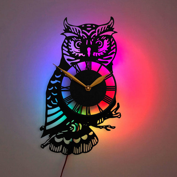 Owl Wall Clock, Owl Decor for Walls